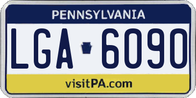 PA license plate LGA6090