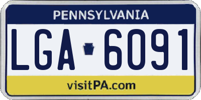 PA license plate LGA6091