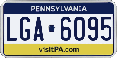 PA license plate LGA6095
