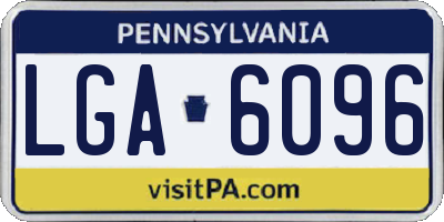 PA license plate LGA6096