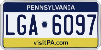 PA license plate LGA6097