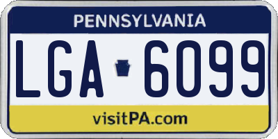 PA license plate LGA6099