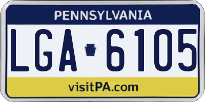 PA license plate LGA6105