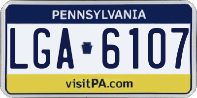 PA license plate LGA6107