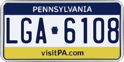 PA license plate LGA6108