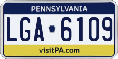 PA license plate LGA6109