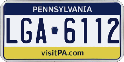PA license plate LGA6112