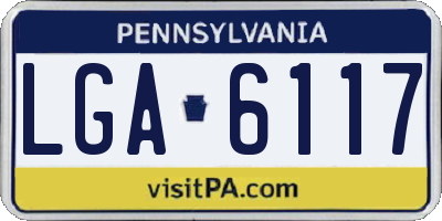 PA license plate LGA6117