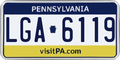 PA license plate LGA6119