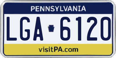 PA license plate LGA6120