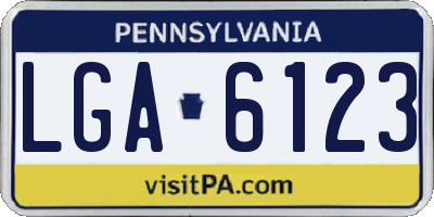 PA license plate LGA6123
