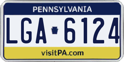 PA license plate LGA6124