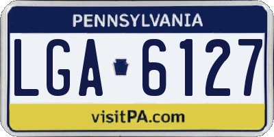 PA license plate LGA6127