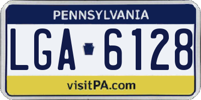 PA license plate LGA6128