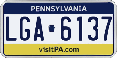 PA license plate LGA6137