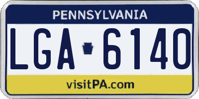 PA license plate LGA6140