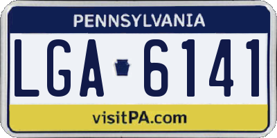 PA license plate LGA6141