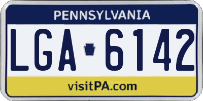 PA license plate LGA6142