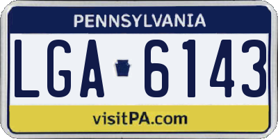 PA license plate LGA6143