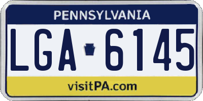 PA license plate LGA6145