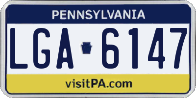 PA license plate LGA6147