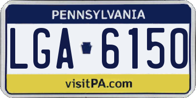 PA license plate LGA6150