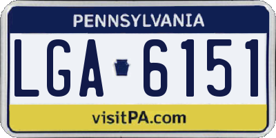 PA license plate LGA6151