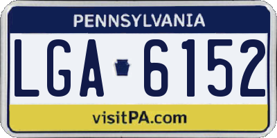 PA license plate LGA6152