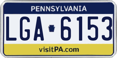 PA license plate LGA6153