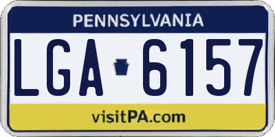 PA license plate LGA6157