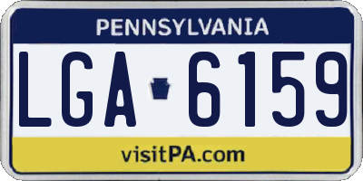 PA license plate LGA6159