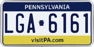 PA license plate LGA6161