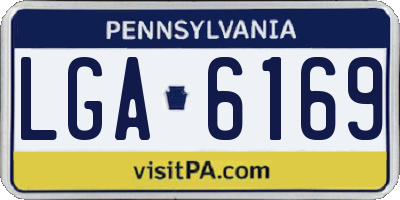 PA license plate LGA6169