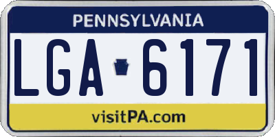 PA license plate LGA6171