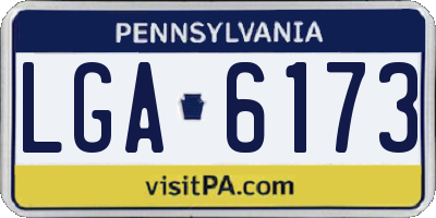 PA license plate LGA6173