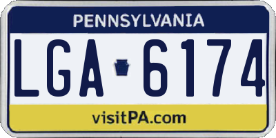 PA license plate LGA6174