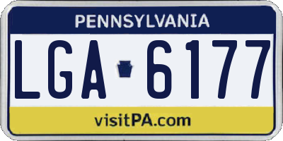 PA license plate LGA6177