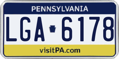 PA license plate LGA6178