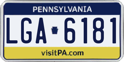 PA license plate LGA6181