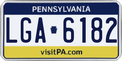 PA license plate LGA6182