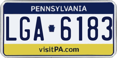 PA license plate LGA6183