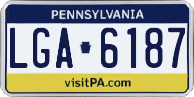 PA license plate LGA6187