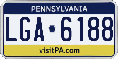 PA license plate LGA6188