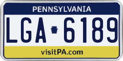 PA license plate LGA6189