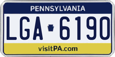 PA license plate LGA6190