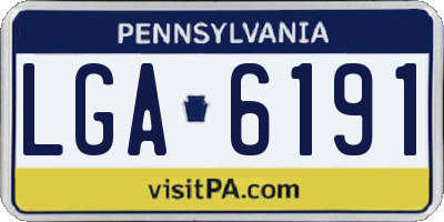 PA license plate LGA6191