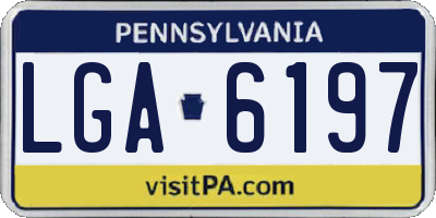 PA license plate LGA6197