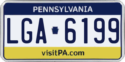 PA license plate LGA6199