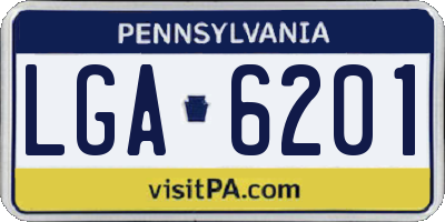 PA license plate LGA6201