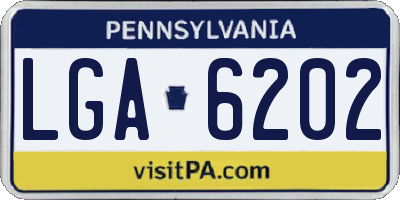 PA license plate LGA6202